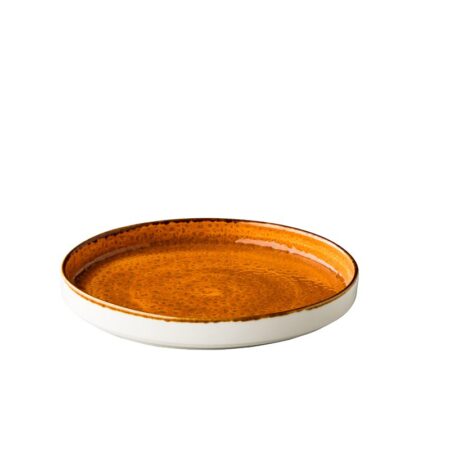 Jersey bord opst. rand stapelbaar oranje 20,5 cm