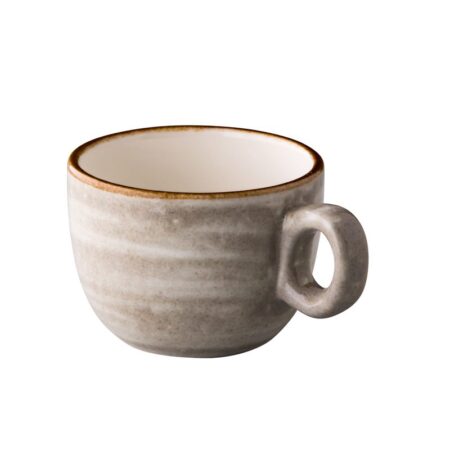 Jersey koffiekop stapelbaar grijs 160 ml