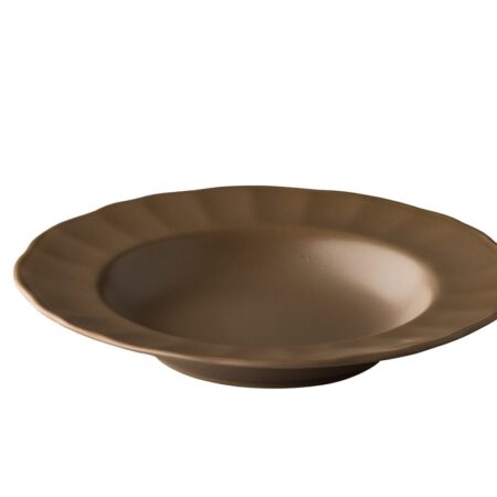 Blossom diep bord bruin 22,9 cm