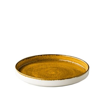 Jersey bord opst. rand stapelbaar geel 20,5 cm