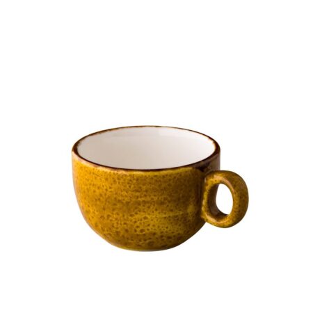 Jersey cappuccino kop stapelbaar geel 200 ml