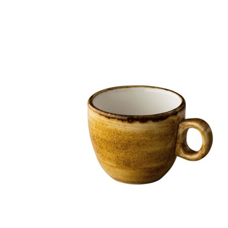 Jersey espresso kop stapelbaar geel 80 ml