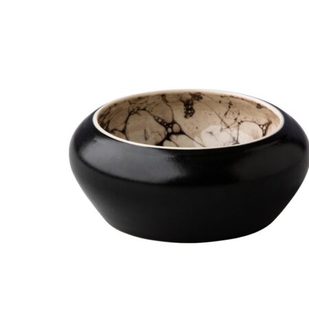 Kom Bubble zwart satijn 12 x 5,2 cm