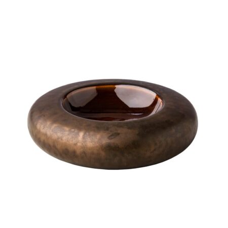 Donut kom metallic goud 17 x 5,3 cm