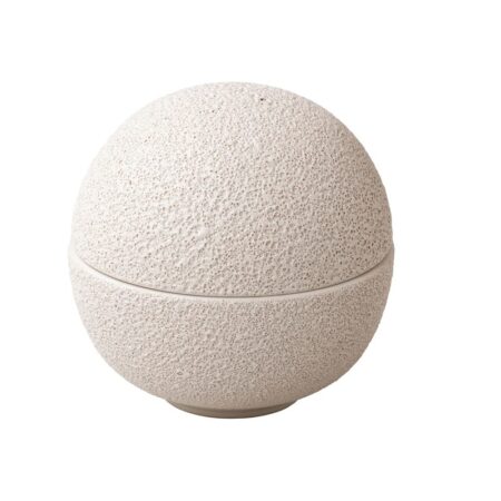 Ronde kom met deksel vulcano wit 15,8 cm