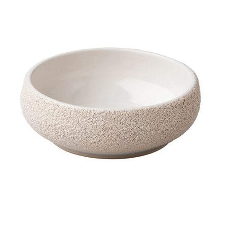 Gebogen kom vulcano wit 13 x 4,6 cm