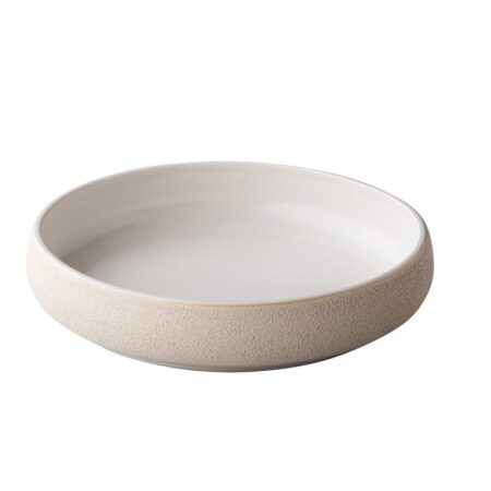 Gebogen kom wit vulanco 24 cm