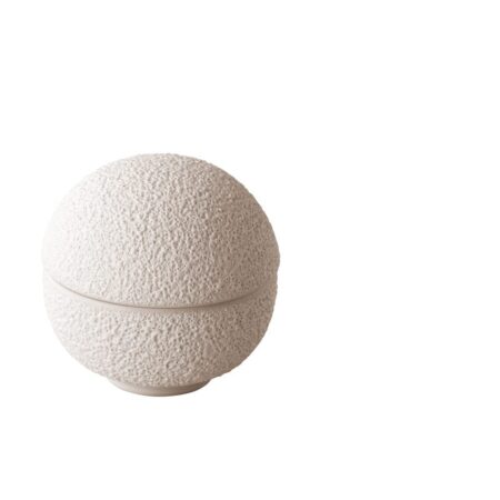 Ronde kom met deksel vulcano wit 12 cm