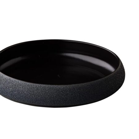 Bord diep zwart vulcano 24 x 5 cm