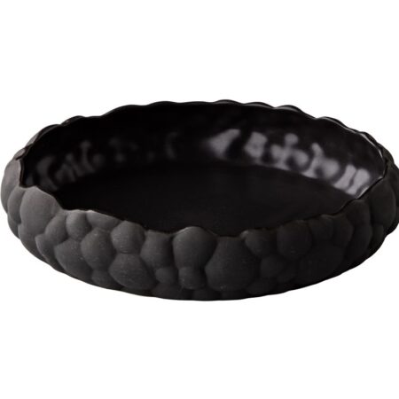 Kom gebogen bubble zwart 24,5 x 5,5 cm 1500ml