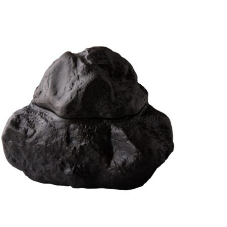 Natuur steen met deksel 16,5 cm