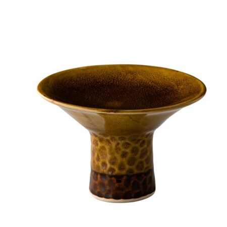 Torenbord goud/bruin Ø18 x 11,5 cm