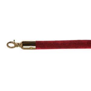 Velvet Afzetkoord bordeaux, messing, Ø 3cm, lengte 157 cm, 10103BRB