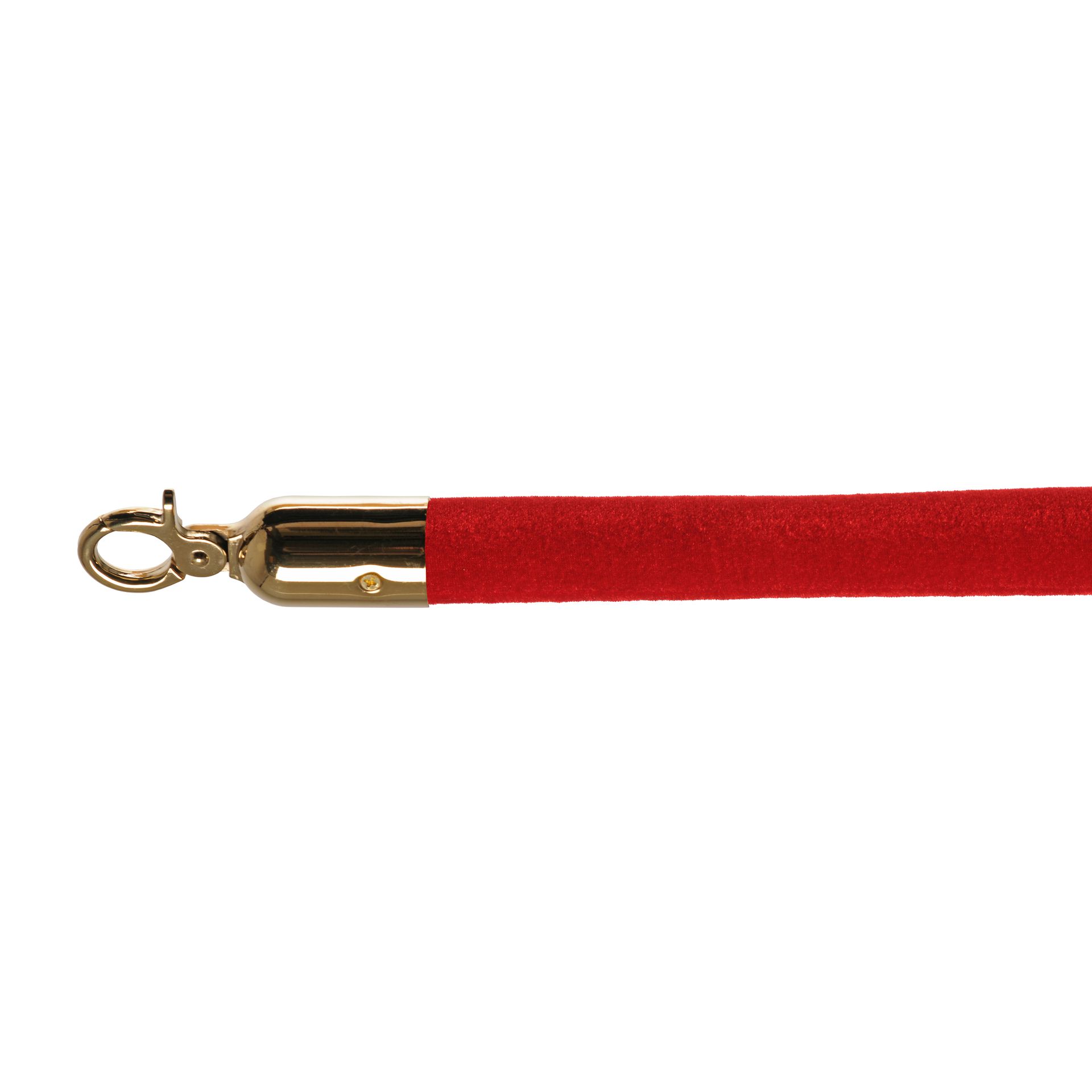 Velvet Afzetkoord rood, messing, Ø 3cm, lengte 157 cm, 10103RB