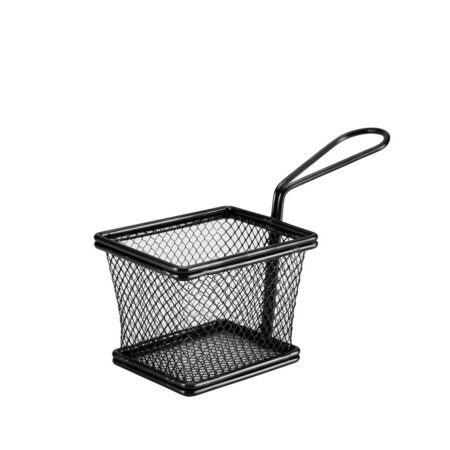 Pres. draadmandje zwart rechth. 10 x 8 x 7,5 cm