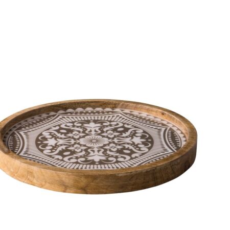 Houten bord Marrakech grijs 25 cm