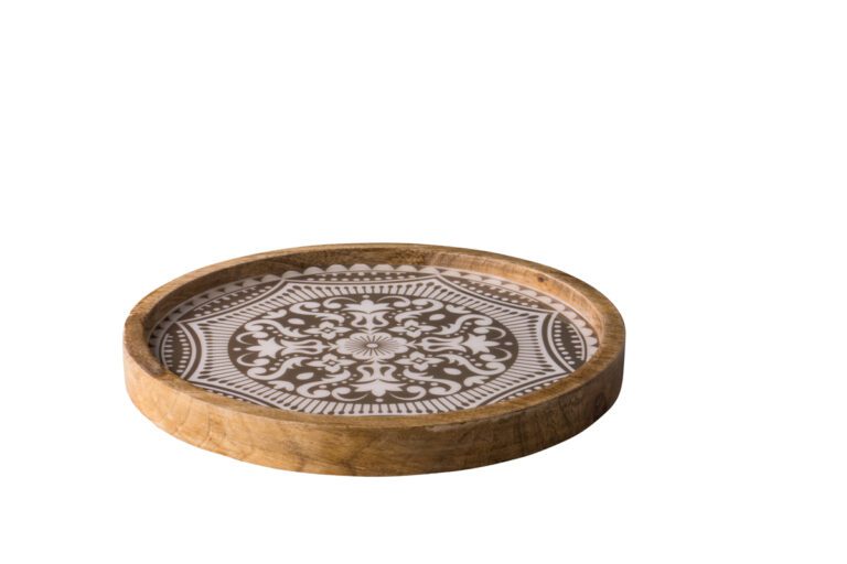 Houten bord Marrakech grijs 25 cm