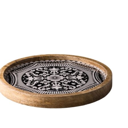 Houten bord Marrakech zwart 25 cm