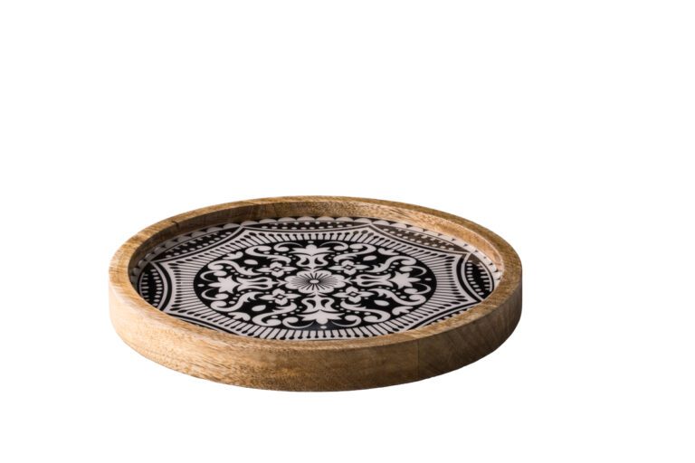 Houten bord Marrakech zwart 25 cm