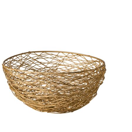 Draadmand goud 30 cm