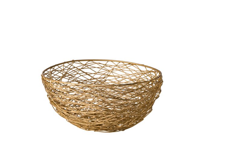 Draadmand goud 30 cm