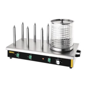 Buffalo hotdogwarmer met 6 warmhoudpennen