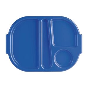 Kristallon polycarbonaat schaaltje met vakken klein blauw 322mm