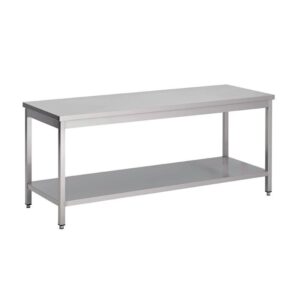 Gastro M RVS werktafel met onderblad 85x70x60cm